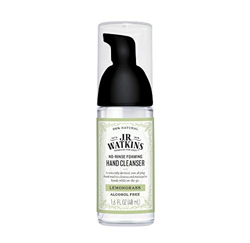 J.R. Watkins Foaming Hand Cleanser - Gentle Lemongrass, Alcohol-Free, Moisturizing - 1.6 fl. oz.