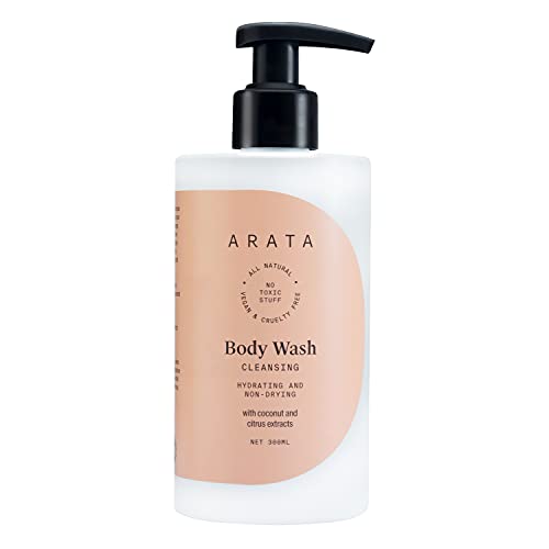 Arata Body Wash - Hydrating Non-Drying Cleanser with Coconut & Citrus Extracts - 10 Fl Oz