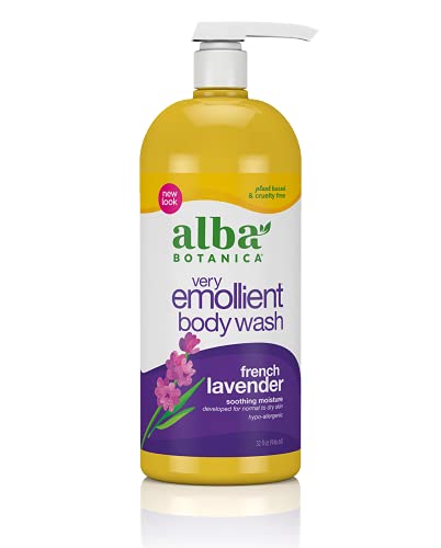 Alba Botanica Body Wash - Hydrating Lavender Blend, Plant-Based, 100% Vegetarian - 32oz