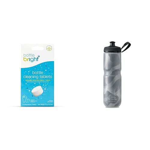 BOTTLE BRIGHT Cleaning Tablets - Refresh Stainless Steel Bottles, No Scrubbing - 12 Tablets