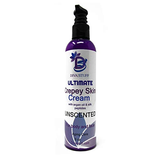 Ultimate Crepey Skin Cream - Hydrates, Restores Glow, Hyaluronic Acid, Argan Oil - 8oz Unscented