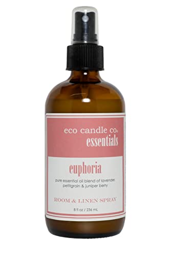 Eco Candle Co. Room & Linen Spray - Pure Essential Oils, Lavender & Juniper Scents - 8oz