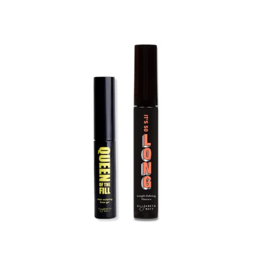 Elizabeth Mott Makeup Set - Lengthening Mascara & Clear Brow Gel, Cruelty-Free - 2-Pack