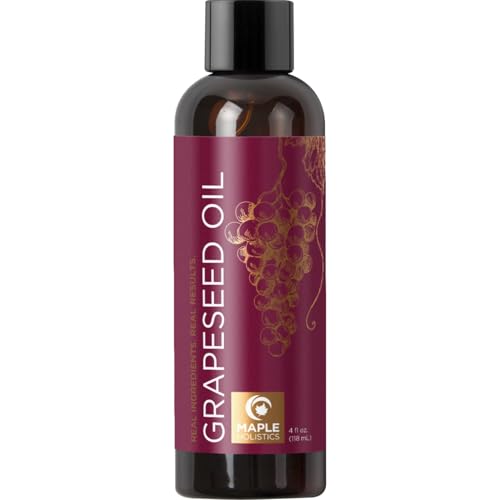 Maple Holistics Grapeseed Body Oil - Hydrating, Anti-Aging, Natural Vitamin E - 4oz