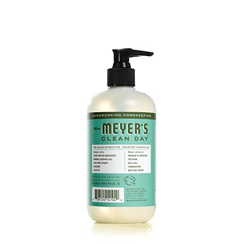 Mrs. Meyer's Clean Day Hand Soap - Essential Oils & Aloe Vera, Basil Scent - 12.5 fl. oz, Pack of 3