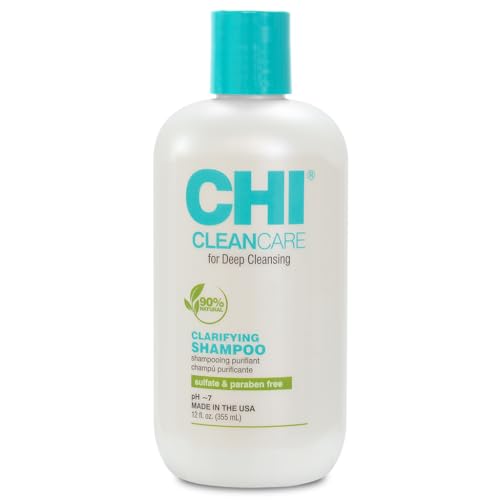 CHI CleanCare Shampoo - Deep Cleansing, Nourishing Aloe & Blue Chamomile - 12oz