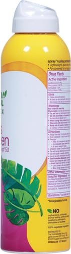 Alba Botanica Kids Sunscreen Spray - SPF 50 Protection, Water Resistant, Tropical Fruit - 5 fl. oz.