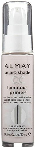 Almay Smart Shade CC Luminous Primer - Softens Skin, Broad Spectrum SPF 15 - 1 Fl Oz Clear