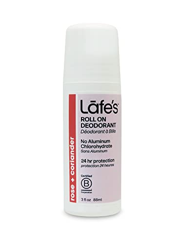 Lafe's Natural Deodorant - 24-Hour Protection, Vegan & Cruelty-Free - Rose & Coriander, 3oz