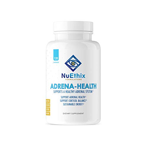 NuEthix Adrena-Health Dietary Supplement - Supports Cortisol, Energy & Mood - 120 Capsules