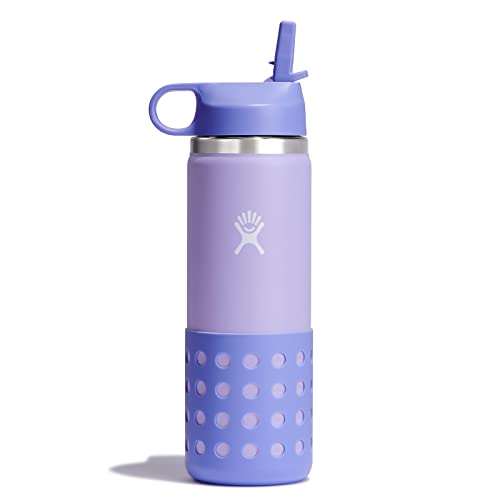 Hydro Flask Kids Water Bottle - Keeps Drinks Cold 24hrs, BPA-Free, 20oz Wisteria