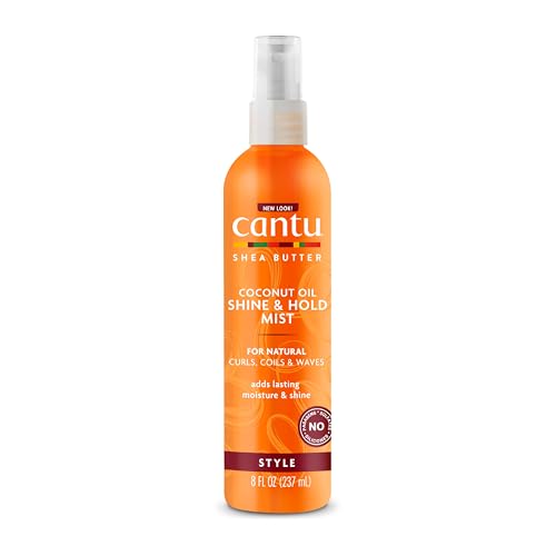 Cantu Hair Mist - Moisturizing Shine with Shea Butter & Coconut Oil, 8 fl oz - No Harsh Ingredients