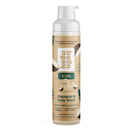 Hello Bello Kids Shampoo & Body Wash - Gentle & Hypoallergenic, Coconut Scent - 10 fl oz