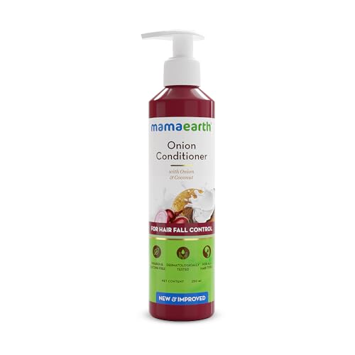 Mamaearth Onion Hair Conditioner - Reduces Hair Fall, Nourishing, Toxin-Free - 8.45 Fl Oz