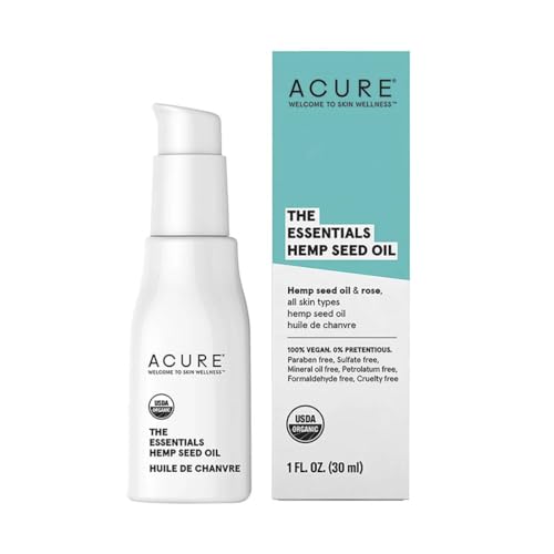 Acure Hemp Seed Oil - Deep Hydration Booster for Face & Neck - 1 Fl Oz