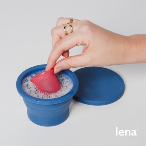 Lena Menstrual Cup Sanitizer - Quick Clean, Travel-Friendly Silicone Case, Light Purple