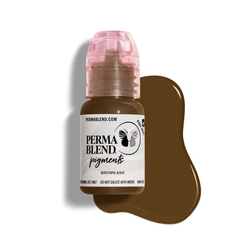 Perma Blend Eyebrow Enhancer - Vegan Cosmetic Pigment, True Color, Safe for Skin - 5oz Brown Ash