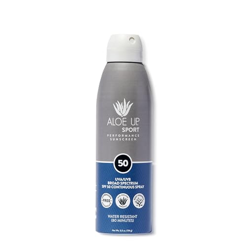 Aloe Up Sport Sunscreen SPF 50 - Broad Spectrum Protection, Aloe Vera Gel - 6 Oz