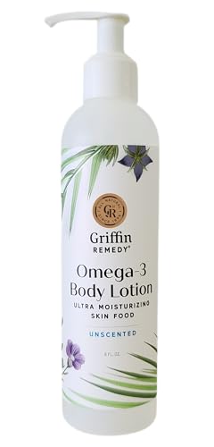 Griffin Remedy Omega-3 Body Lotion - Ultra Moisturizing, Vegan, Paraben & Sulfate Free - 8 fl oz