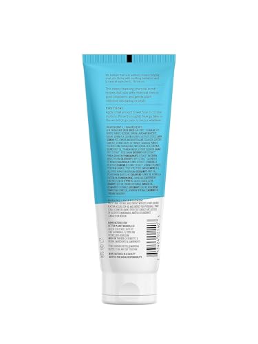 ACURE Charcoal Lemonade Facial Scrub - Deep Cleansing, Gentle Exfoliation, Vegan - 4 Fl Oz