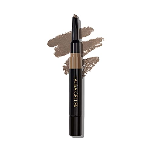 LAURA GELLER Waterproof Brow Pencil & Gel - Effortless Shaping, Nourishing Ingredients - Taupe