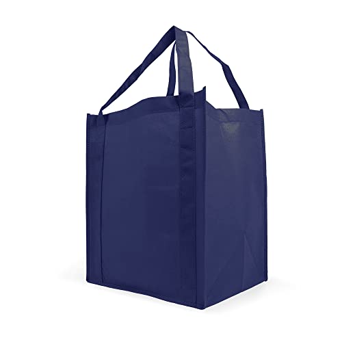 Simply Green Solutions Tote Bag - Durable, Versatile, Customizable, Navy Blue - 10-Pack, 13x15x10