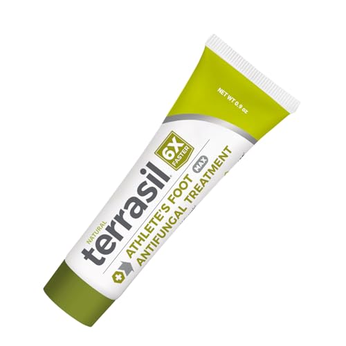 Terrasil Foot Cream - Fast Relief from Itchy Feet & Peeling Skin, 1% Clotrimazole - 0.9oz