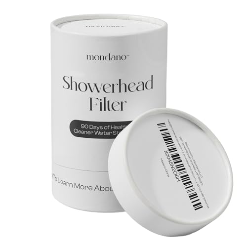 Mondano Shower Filter - Removes Impurities for Healthier Skin & Hair, 90-Day Use - High Pressure