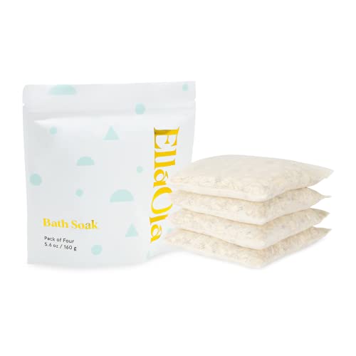 EllaOla Baby Bath Treatment - Relieves Dry, Itchy Skin with Organic Oats & Prebiotics - 4 Soaks