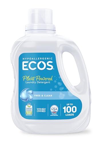 ECOS Concentrated Laundry Detergent - Hypoallergenic, Plant-Powered, 100 Loads - 100 Fl Oz