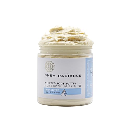 Shea Radiance Whipped Shea Butter - Deep Moisture & Skin Soothing Oatmeal, Unscented - 5oz