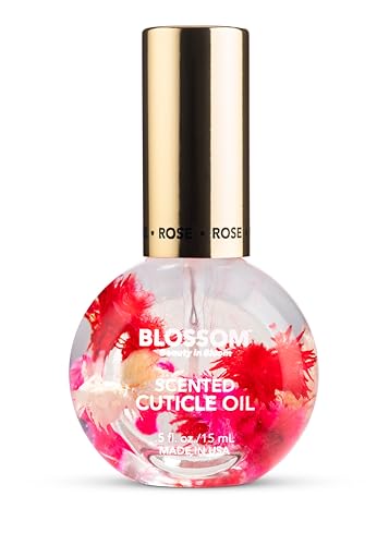 Blossom Cuticle Oil - Hydrating, Strengthening with Real Flowers, Vegan - 0.5 fl. oz Rose