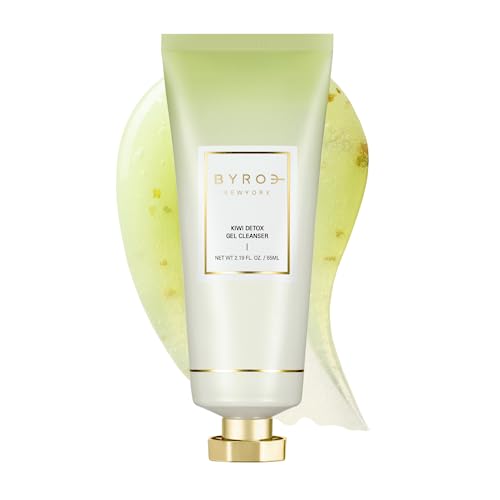 BYROE Kiwi Gel Cleanser - Hydrating Foaming Face Wash, Exfoliating Salicylic Acid - 65 ML