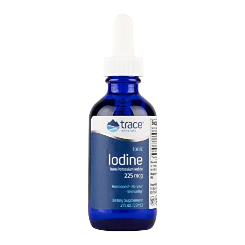 Trace Minerals Ionic Iodine - Supports Hormones & Immunity, Non-GMO, Vegan - 2oz