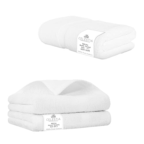 Premium 100% Cotton Towel Set - Soft, Absorbent, Quick-Dry Towels for Home & Spa - Pack of 3