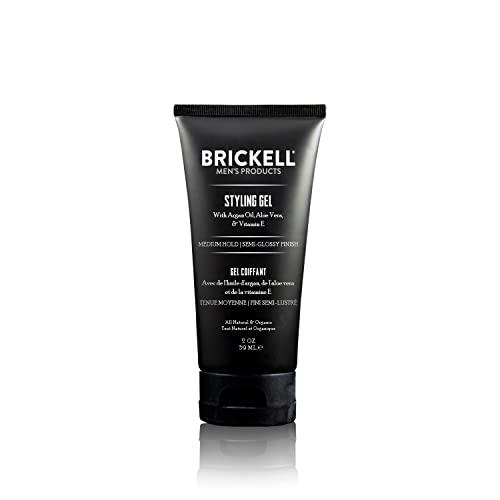 Brickell Men's Hair Gel - All Day Hold, Natural Ingredients, Moisturizing - 2oz
