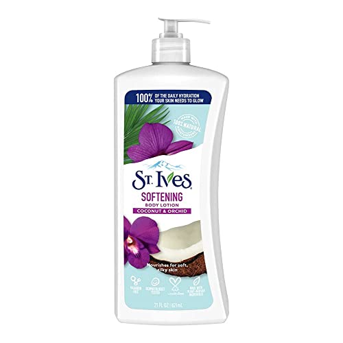 St. Ives Body Lotion - Long-Lasting Hydration with Coconut & Orchid Extracts - 21oz, Pack of 2