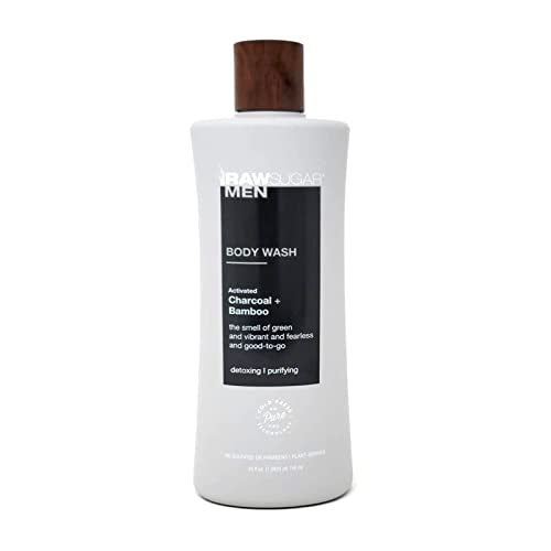 Raw Sugar Men's Body Wash - Charcoal & Bamboo, Vegan, Sulfate & Paraben Free - 25 fl oz