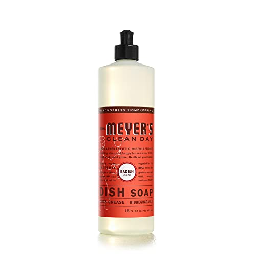 Mrs. Meyer's Clean Day Dish Soap - Grease Cutter, Biodegradable Formula, Radish Scent - 16 fl. oz