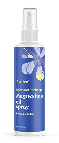 ASUTRA Magnesium Oil Spray - Rapid Absorption, Pure & Odorless, Derived from Zechstein - 4 fl oz