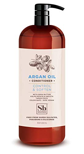 Soapbox Argan Oil Conditioner - Frizz Control, Intense Hydration, Color-Safe - 16 oz