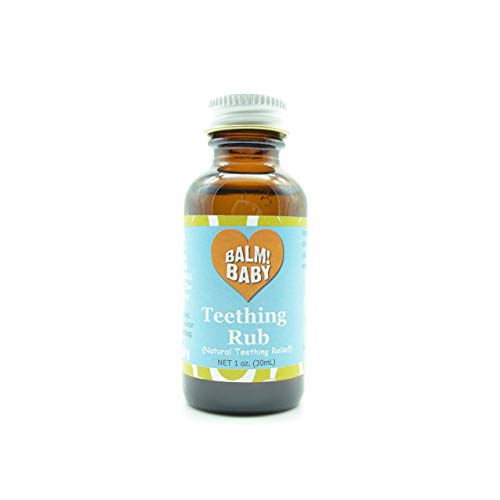 BALM! Baby Teething Oil Rub - Natural Teething Relief with Chamomile & Clove - 1 oz Glass Bottle