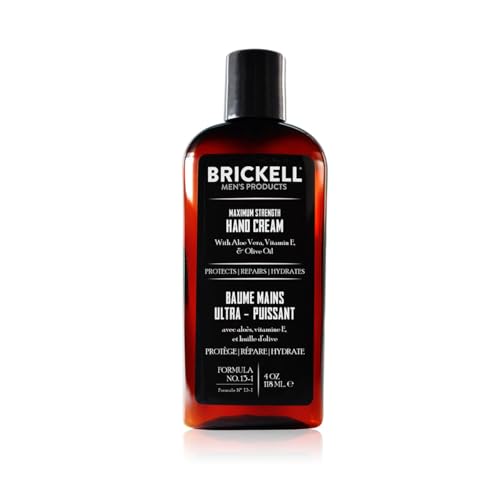 Brickell Men's Hand Cream - Hydrating, Fast-Absorbing, Natural Ingredients - 4oz with Vitamin E