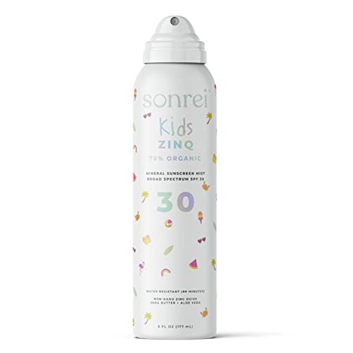 Sonrei Kids Mineral Mist Sunscreen - SPF 30, Broad Spectrum Protection, Vegan - 6 Fl Oz