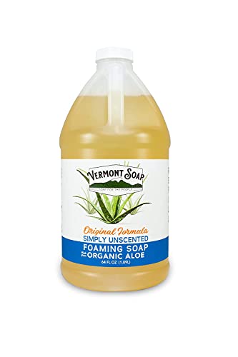 Vermont Soap Organic Foaming Hand Soap - Moisturizing for Dry Skin, 100% Vegan - 64 oz