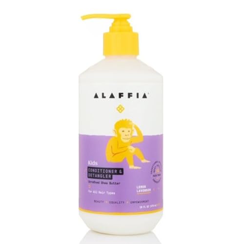 Alaffia Kids Conditioner - Nourishing Detangler with Lemon Lavender, Cruelty-Free - 16oz