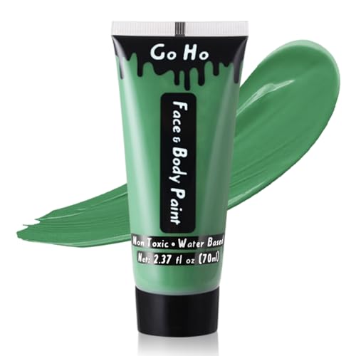 Go Ho Green Body Paint - Non-toxic, Easy to Blend, Vibrant Colors for Cosplay & Halloween - 2.37oz