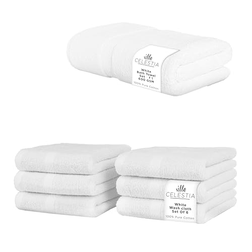 Premium 100% Cotton Towel Bundle - Soft, Quick-Dry, Absorbent, OEKO-TEX Certified - 7 Pack