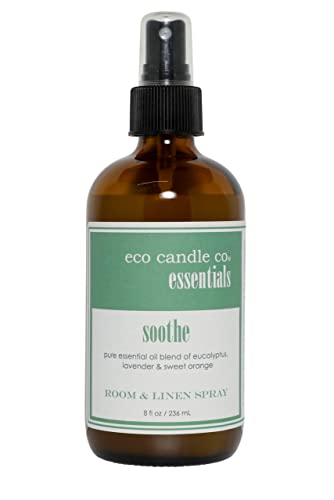 Eco Candle Co. Room & Linen Spray - Lavender, Eucalyptus & Orange, Pure Essential Oils - 8oz