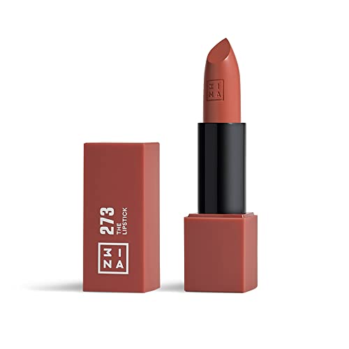 3INA The Lipstick 273 - Highly Pigmented, Matte & Shiny, Vegan Formula - Shiny Pink Caramel, 0.11 Oz